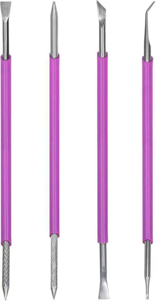 Kit 4 Instrumentos Podologia Manicure Unha inox Arte Sedução