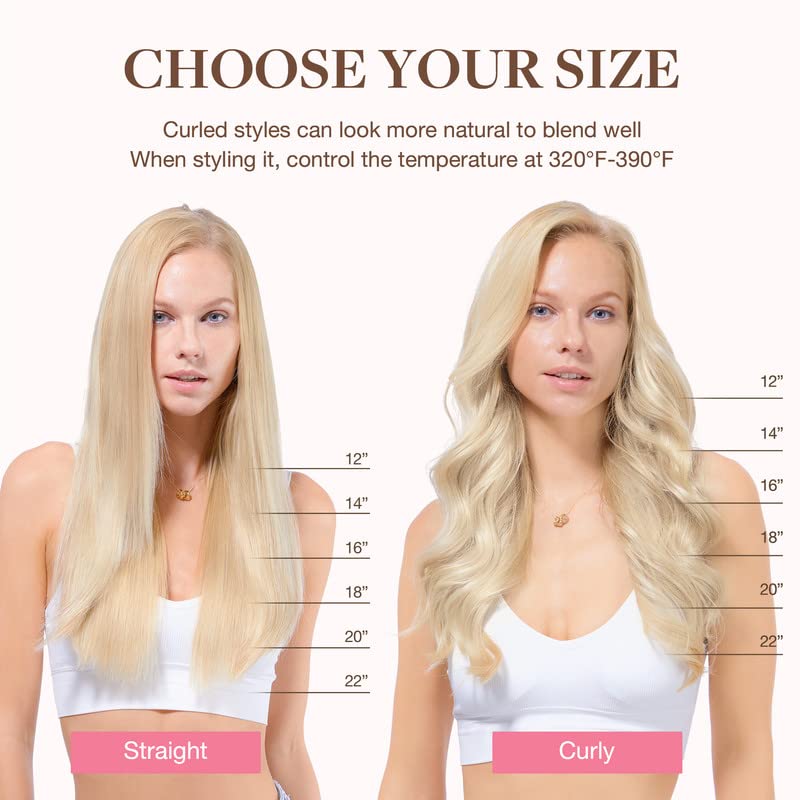 Image of GOO GOO Clip in Hair Extensions Real Human Hair Blonde Remy Extensions