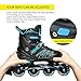 ITurnGlow Adjustable Inline Skates for Kids and Adults with Light up Wheels Beginner Skates Fun Illuminating Roller Skates for Kids Boys and Ladies