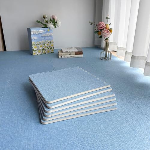 High-Density Foam Floor Pads Soundproof Interlocking Floor Tiles Non-Slip Floor Protection Mats 0.6/1cm Thickness for Home Gym Playroom Garage
