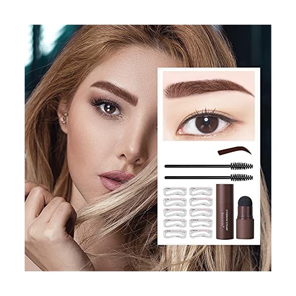 Eyebrow-Stamp-One-Step-Eyebrow-Stamp-Shaping-Kit-Professional-Eyebrow-Stamp-Stencil-Kit-Long-Lasting-Eyebrow-Makeup-Eyebrow-Tools-Powder-Kit-for-Women-Dark-brown Eyebrow Stamp, One Step Eyebrow Stamp Shaping Kit, Professional Eyebrow Stamp Stencil Kit, Long Lasting Eyebrow Makeup Eyebrow Tools Powder Kit for Women… (Dark brown)