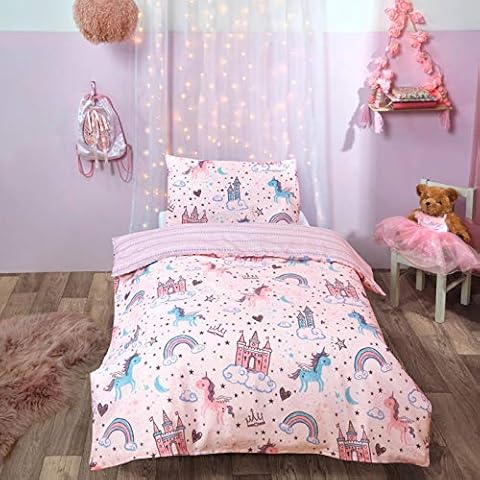 Dreamscene Unicorn Kingdom Toddler Duvet Set Cover