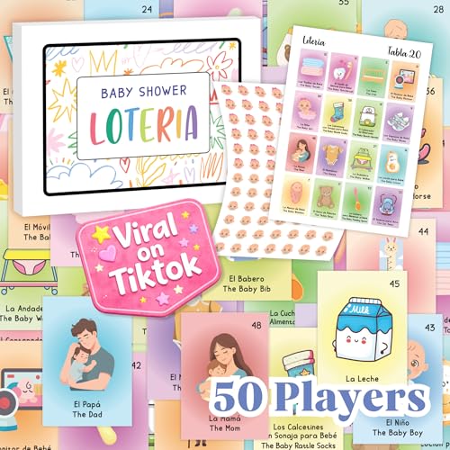 WOODAMORE Baby Shower Games for Girls and Boys - Baby...