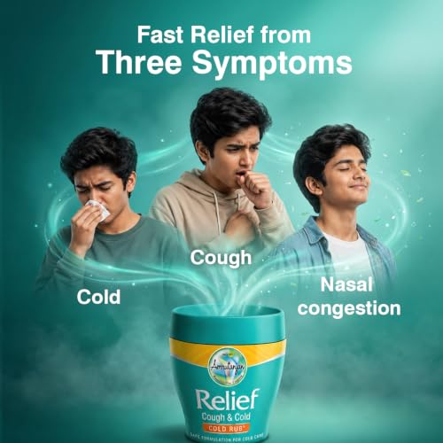 Image of AMRUTANJAN RELIEF COUGH & COLD RUB 30 G - PACK OF 4