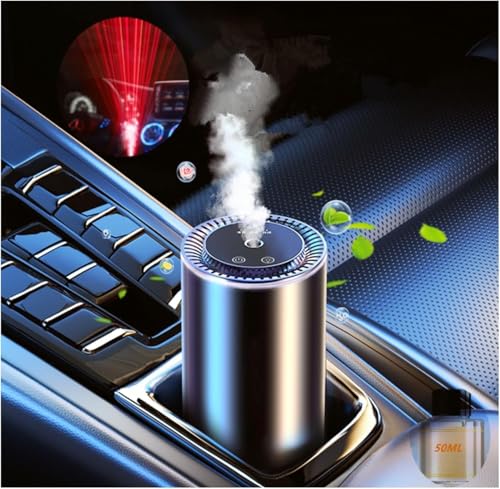 Image of Smart Car Air Freshener Natural Perfume New Atomization Experience Car Humidifier Adjustable Three Levels of Concentration Fashionable Starry Sky Atmosphere Rechargeable Automatic Switch(Red)