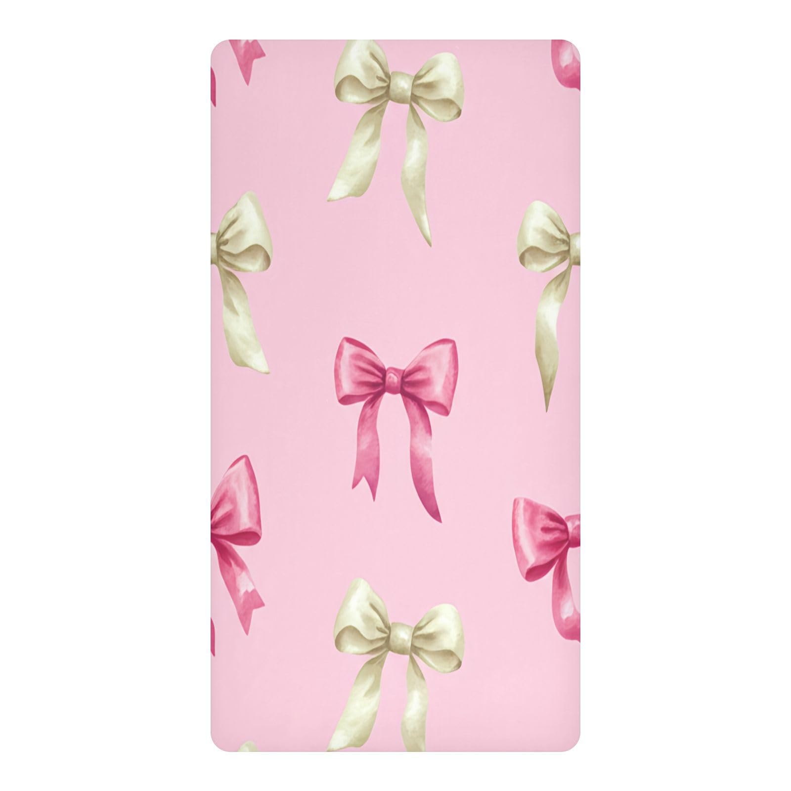 JiangGgen Bows Baby Crib Sheet Soft Breathable Playard Sheet-S