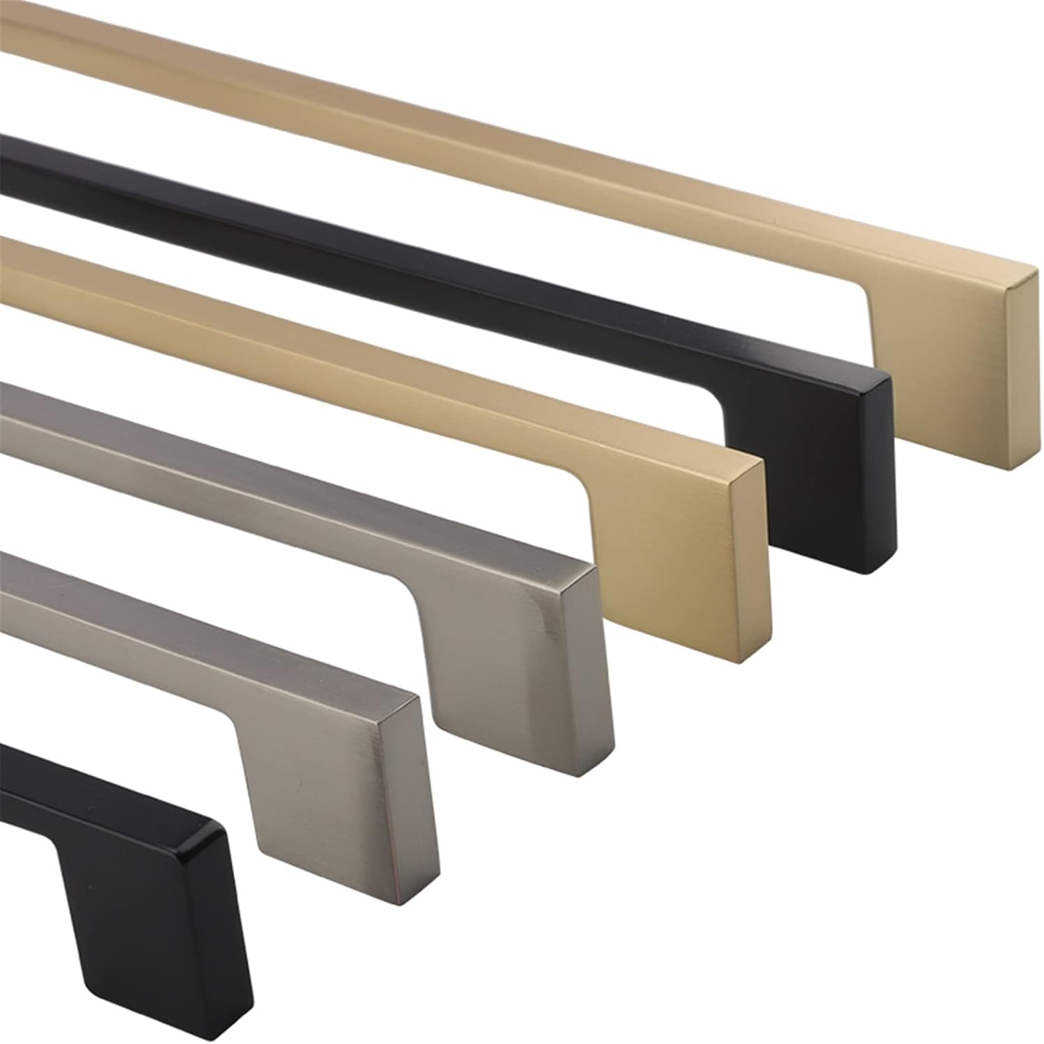 Black Cabinet Knobs and Handles Gold Kitchen Cupboard Door Pulls Square Drawer Handle Furniture Hardware 1Pcs(AB49-18)