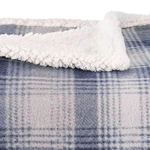 Eddie Bauer Brushed Throw Blanket Reversible Sherpa & Brushed Fleece, Lightweight Home Decor For Bed Or Couch, Nordic Midnight #TOP3