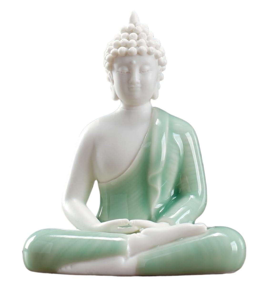 Amazon｜仏像 置物 5.8 インチの仏像セラミック坐像家の装飾用瞑想仏像
