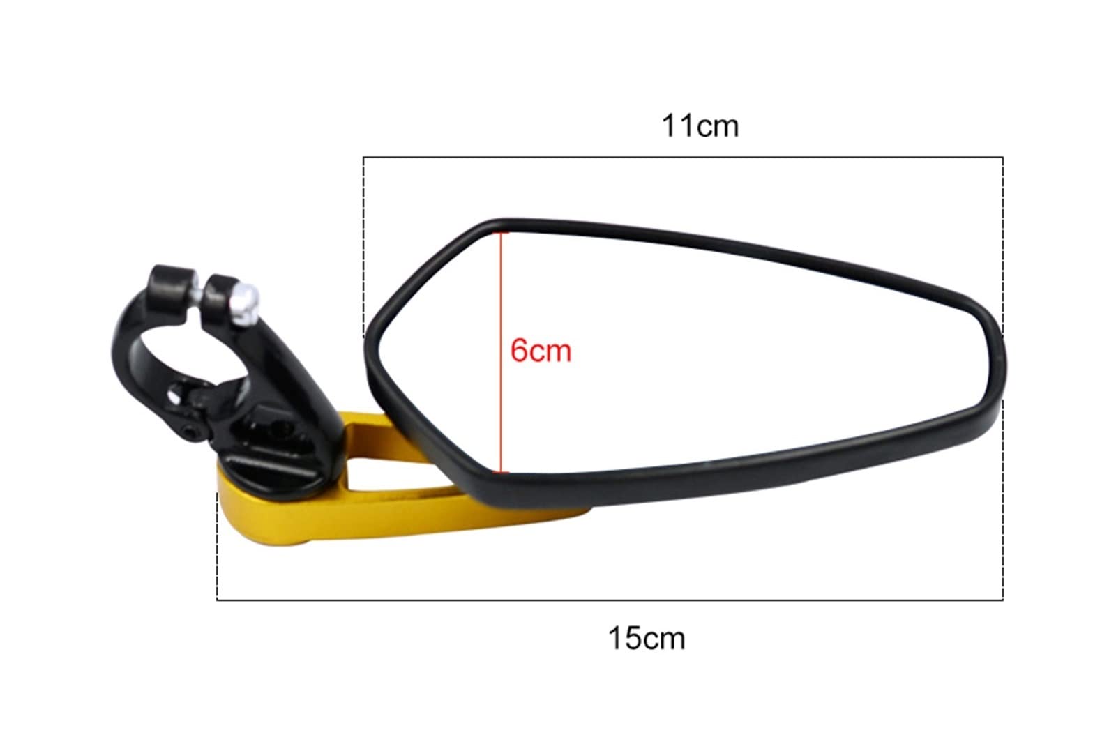 Rétroviseurs Moto 2 Pièces Moto Aluminium 7/8 "22mm Barre Fin Côté Rétroviseur Universel Moto Vélo Guidon Rétroviseurs Universels Rétroviseurs Latéraux de Moto(Gold)