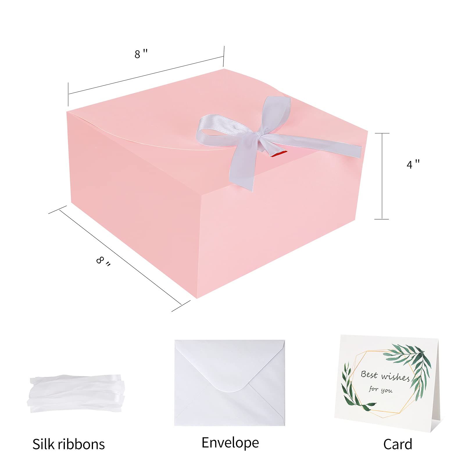 60 Goldene Geschenkboxen 10,2 Cm – Mit Schleifen & Dankeskarten, Ideal Für Hochzeit, Geburtstag & Cupcakes