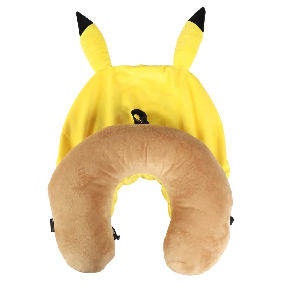 Amazon｜ポケモン フード付きネックピロー ピカチュウ イエロー