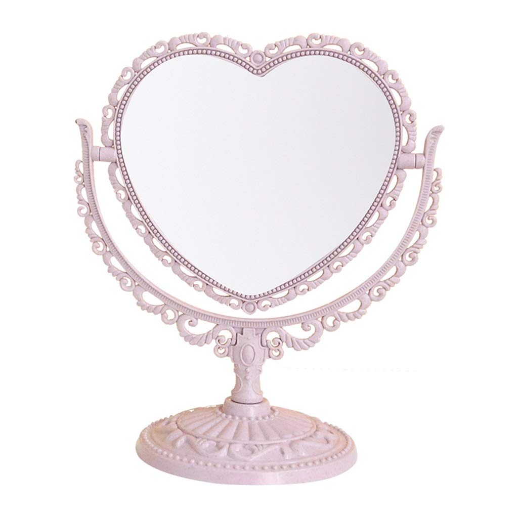 Espejo de tocador Espejo de Maquillaje con Viaje, Espejo de Maquillaje Giratorio de Escritorio Espejo de tocador de Mesa Independiente Espejo de Aumento Giratorio de 360° Espejo de Belleza