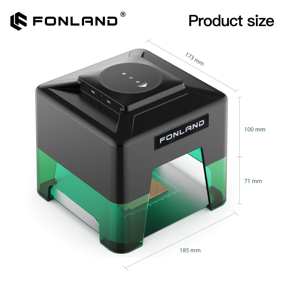 Lasergraveermachine, desktop, 12 V, USB, lasergraveermachine, freesmachine, lasercutter voor leer, hout, plastic, 20 x 17 cm, 500 mW, doe het zelf printer logo afbeelding markering