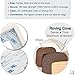 Roving Cove HeftyFit Edge Corner Protector Baby Proofing (Large 15ft Edge 4 Corners), Heavy-Duty, Soft NBR Rubber Foam, Furniture Fireplace Safety Bumper Guard, 3M Adhesive, Oyster White (Off White)