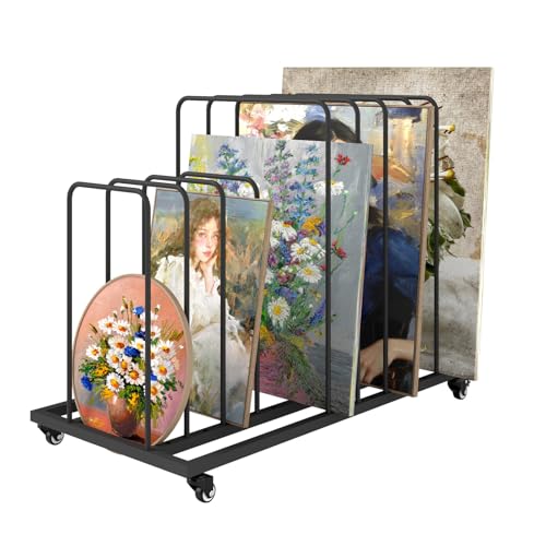 Lukar Art Canvas Storage Rack with Wheels