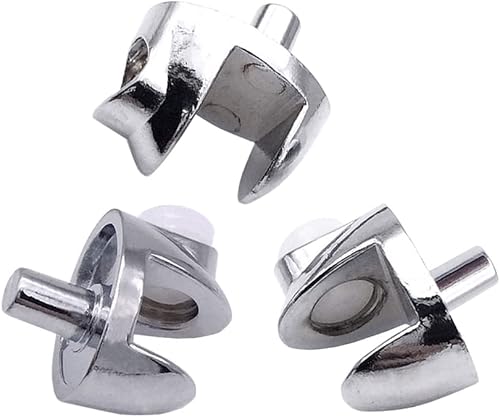 Miniatura 3 de Soportes de estante de vidrio, abrazaderas de metal, aleación de zinc, forma cuadrada, montaje en pared, ajustable, 0.197-0.315 in para