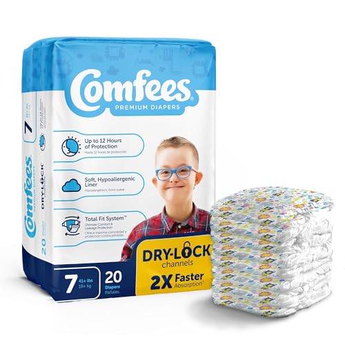 Comfees Baby Baby Diaper Size 7, Over 41 lbs. CMF-7, 20 Ct