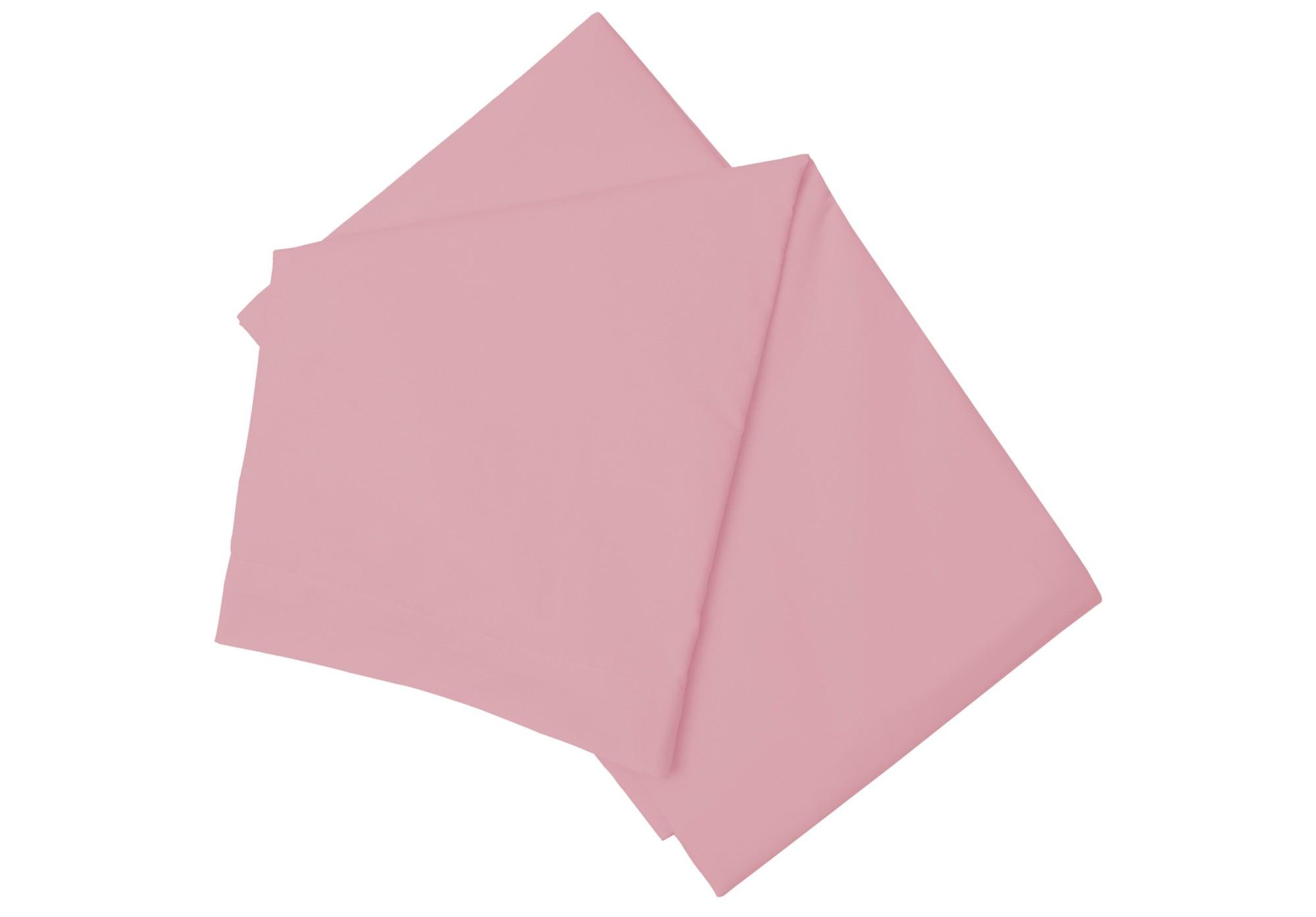 Serene Double Blush Flat Bed Sheet - 200 Thread Count - Cotton Polyester Blend - Pink