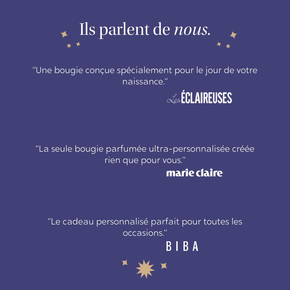 MY JOLIE CANDLE - Bougie Parfumée Signe Astrologique avec Portrait Astral - Gémeaux du 21 mai au 20 juin - Cadeau de Noël et Anniversaire - Cire à base végétale