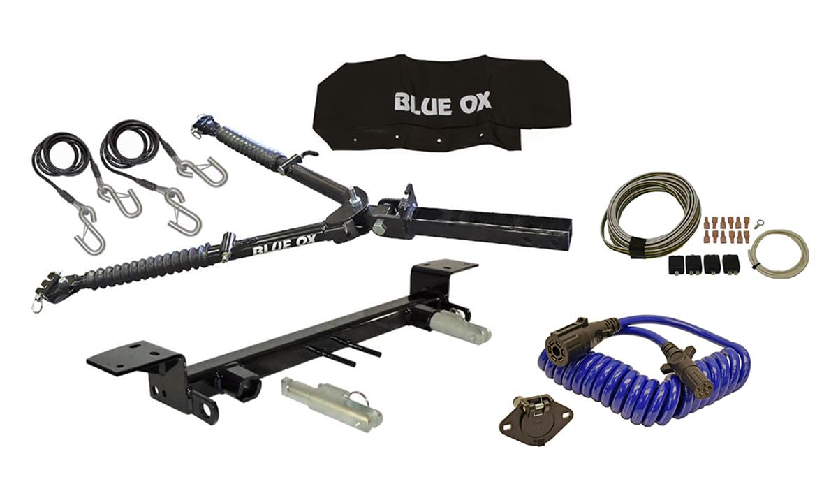 Blue Ox Alpha 2 Tow Bar (6,500 lbs. Cap.) & Baseplate Combo fits Select Gladiator (Includes Mojave) (Includes Acc) - Includes Complete Wiring & Rigid Hitch Logo Decal