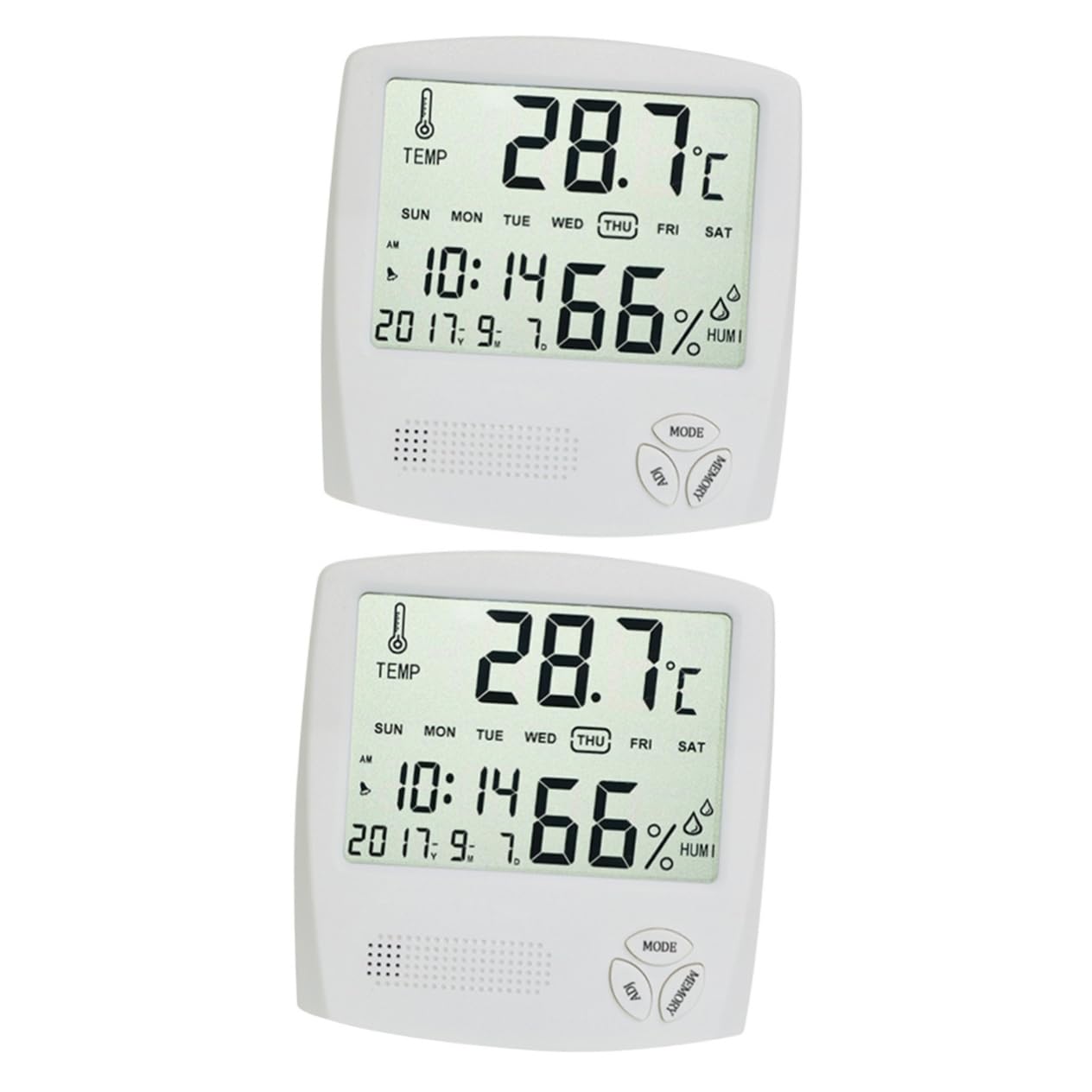 BESPORTBLE Digital Hygrometer 2pcs Hygrometer Humidity Gauge Temperature Gauge Meter Electronic Thermometer White Monitor Household Humidity Monitor Meter