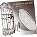 VOSAREA 2pcs Transparent Bird Cage Tray Plastic Bottom Litter Holder for Parakeets Small Birds and Parrots Easy to Install Replacement Accessories