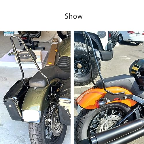 Mofun 601673711844 Tall Gloss Black Detach Passenger Backrest Sissy Bar thumb #1
