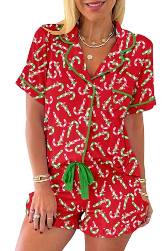 KevaMolly Womens Christmas Lounge Sets Red Christm