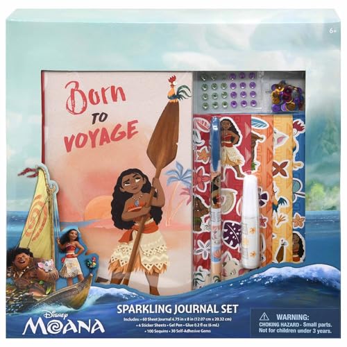 Coffret journal Moana Disney pailleté idée cadeau anniversaire fille