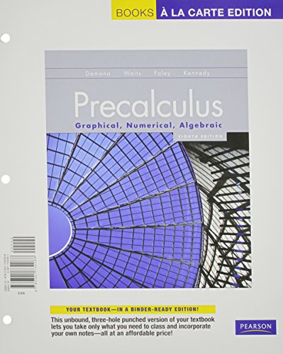 Precalculus: Graphical, Numerical, Algebraic, B... 0321732081 Book Cover