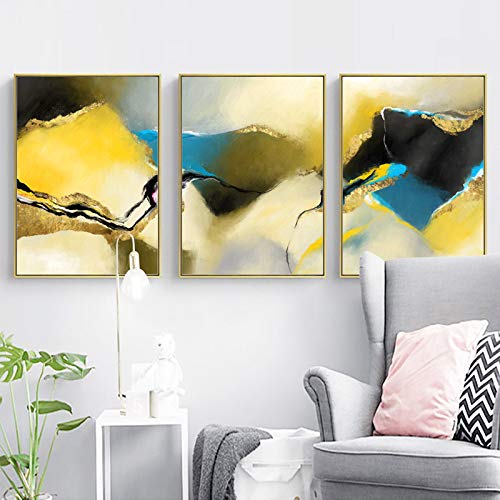 Affiche toile art moderne abstrait nordique 3 pièces 50x70cm sans cadre pour salon