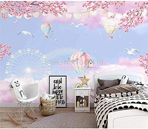 Personalisierte Fototapete 3D Traumwolke Paradies Ballon Kinderzimmer Kreative Panel Parede 3D 3d Tapete Wanddekoration fototapete wandbild Schlafzimmer Wohnzimmer-250cm×170cm Cover