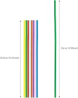 Vista 3 de 300 popotes flexibles y flexibles, desechables, de plástico, flexibles, flexibles, de 10.4 pulgadas de largo y 0.23 pulgadas de diámetro