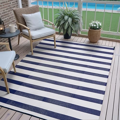 PureCozy Outdoor Waterproof Patio Rug 5x8 Plastic...