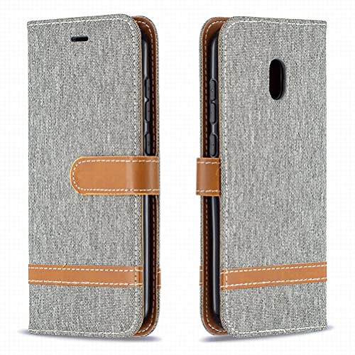 Yiizy Funda para Nokia C1 Plus, Carcasa Nokia C1 Plus Funda de Cuero con Tapa, Fundas Cartucheras para Tarjeteros de Crédito, Cierre Magnético Silicona Protector Estuche Nokia C1 Plus (Gris)