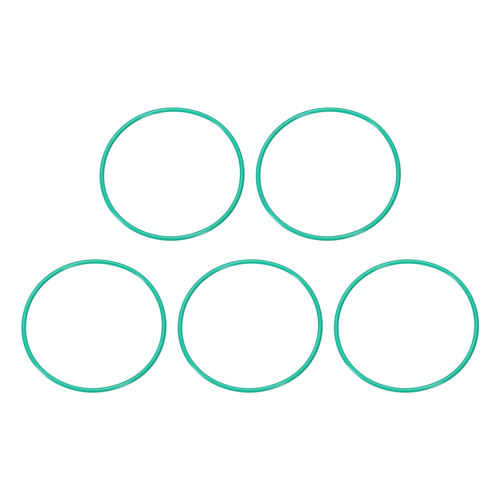 sourcing map 5 Pcs Fluorine Rubber O-Rings 79mm OD 74.2mm ID 2.4mm Width Round Sealing O Ring Seal Gasket for Industrial Engines Plumbing Faucet Hose Automotive