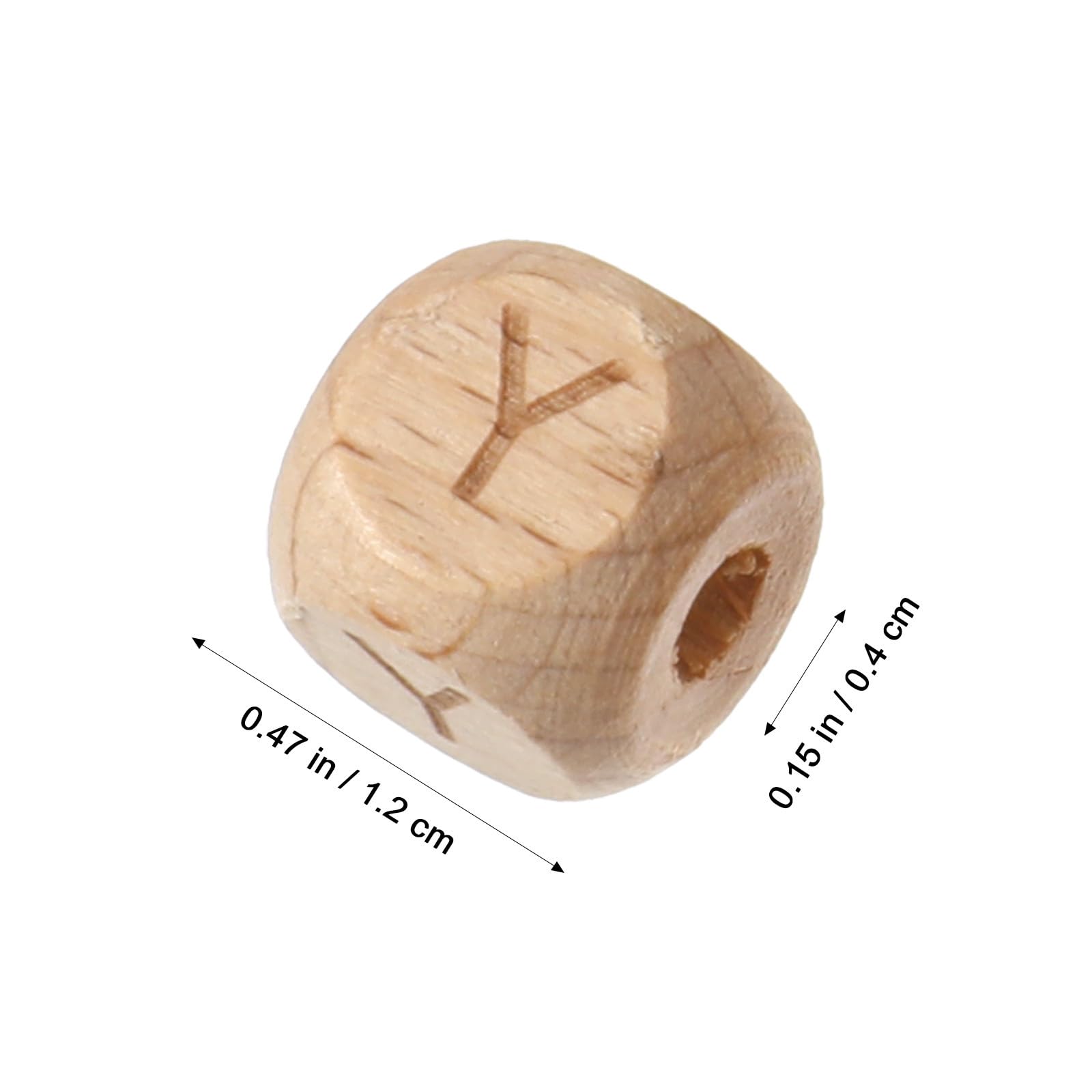 Alipis Cuentas de Madera de Haya Cúbicas Letras del Alfabeto, 260 Piezas para Manualidades, Pulseras y Collares, Cuentas Pequeñas de Letras para Cordones y Proyectos Artesanales