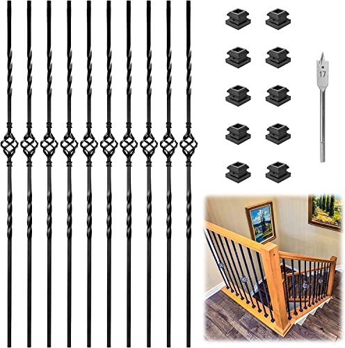 Muzata WT04 Single Basket Deck Balusters Bundle with Muzata WT01 Aluminum Round Deck Balusters image 2