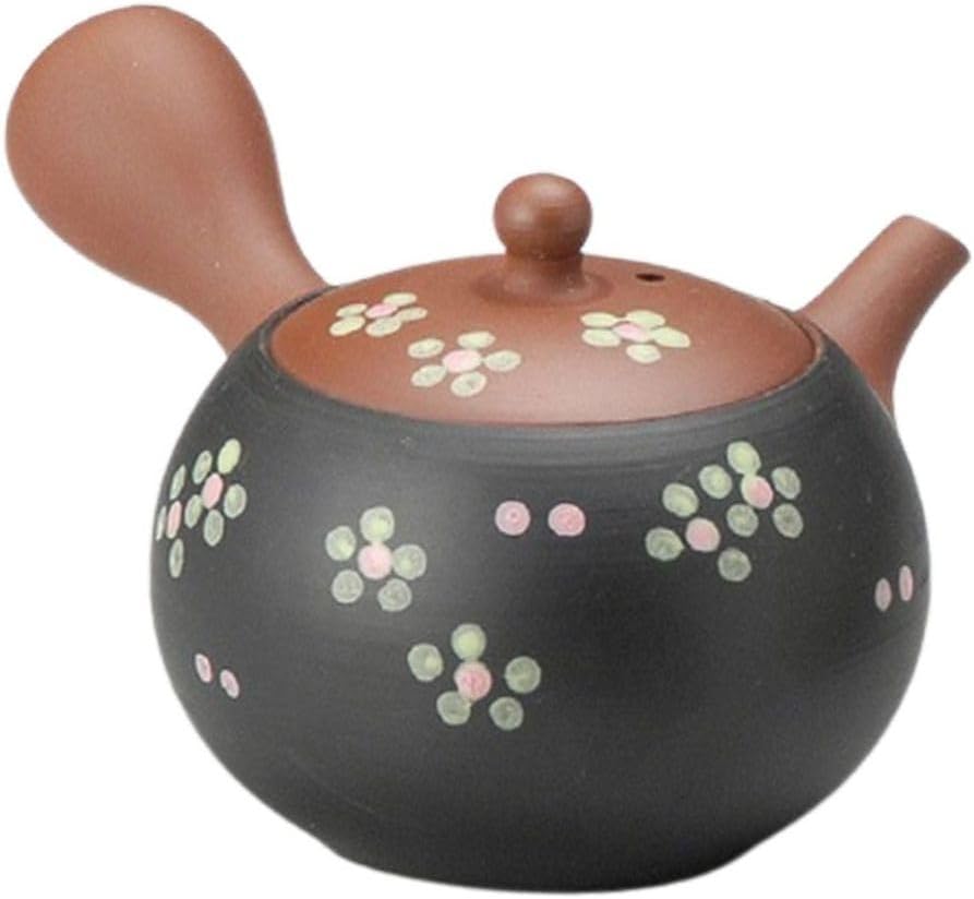 J-kitchens Teapot Pottery for One Person Made in Japan Stylish Chic Easy to Use 170cc (Ceramesh/Small)