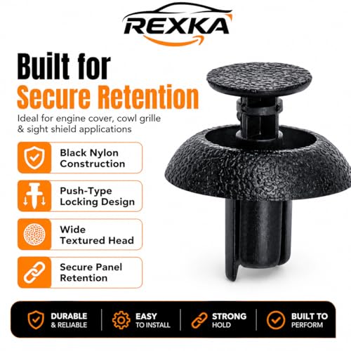 Image of Rexka 30pcs Bumper Radiator Support Splash Shield Fender Liner Engine Grill Push Type Retainer Clips 7mm Hole for Toyota Lexus 90467-07211 4Runner Avalon Camry Land Cruiser Prius GX460 IS250 RX350