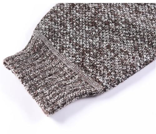 Men Warm Cardigan Fleece Zipper Sweaters Slim Fit Knitted Sweatercoat Thick Sweater Overcoat4