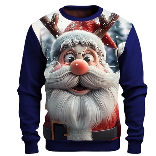 Sweat de Noël moche homme léger et respirant avec motif renne