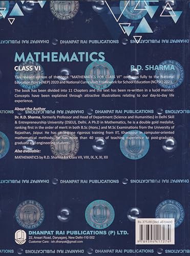 Image of R D Sharma Mathematics Class 6 CBSE - by R.D. Sharma - 2025-26