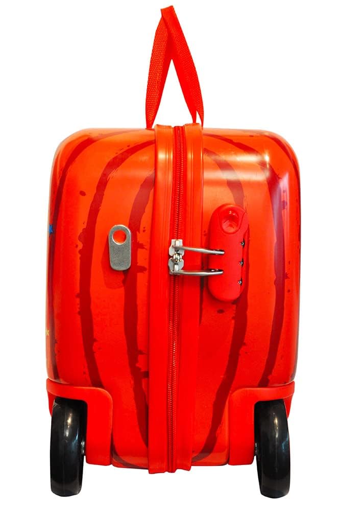 Trolley Cavalcabile Bing Bambino Valigia Bagaglio a Mano 40 cm ABS con 4 Ruote Bing Flop Sula Seggiolino Bambini Chiusura a Combinazione Leggero e Resistente Rosso