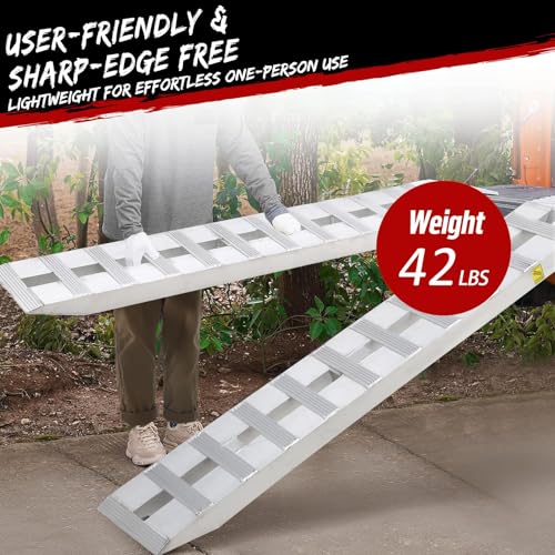 Rampas de carga de aluminio resistente 72 x 15 pulgadas 2 unidades miniatura 3