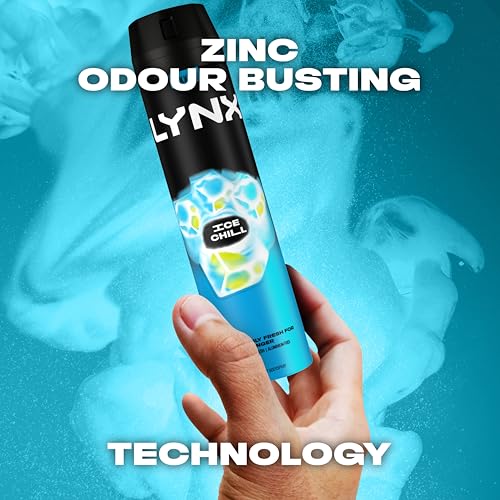 Lynx Men Ice Chill Deodorant Body Spray for 48 hours of odour-busting, high definition fragrance, with an iced mint & lemon scent 250 ml - Image 5