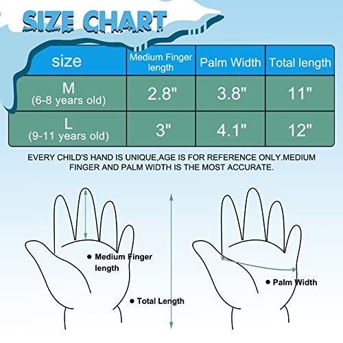 Luvnfun Kids Snow Gloves For Cold Weather Thinsulate Cotton Warm Waterproof Ski Winter Gloves For Boys And Girls #TOP4
