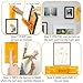 Picture Hanging Tool with Level, Fonixte Photo Frame Hanging Tool for Easy Marking Position, Perfect Wall Picture Hanger for Frame, Art, Painting, Photo, Poster (Plastic, Yellow)