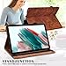 TUOLISG Case for Samsung Galaxy Tab S10 Lite/ S10 FE/ S9 FE 5G 10.9 Inch/Tab S9 11 Inch with S Pen Holder, Multi-Viewing Angles Embossed Lace Premium PU Leather Case, Brown